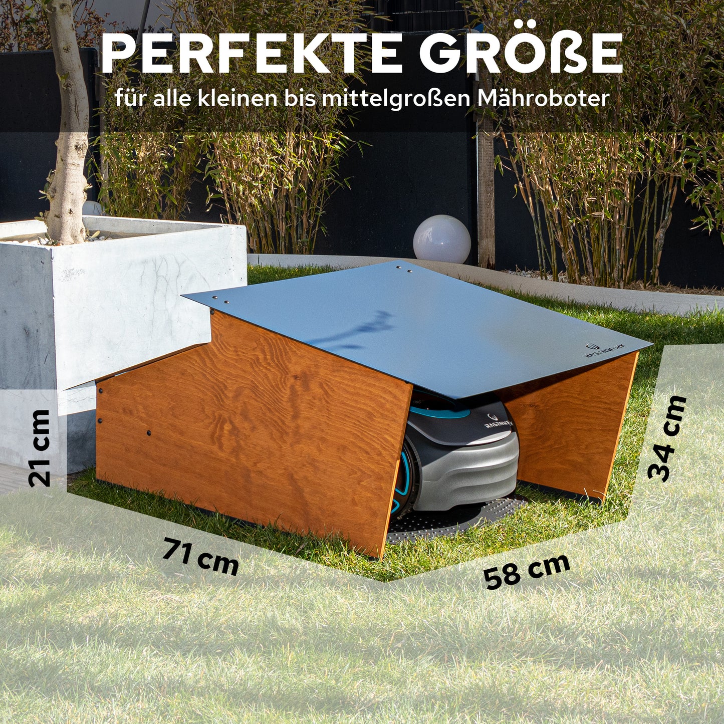 Mähroboter Garage - Edles Design