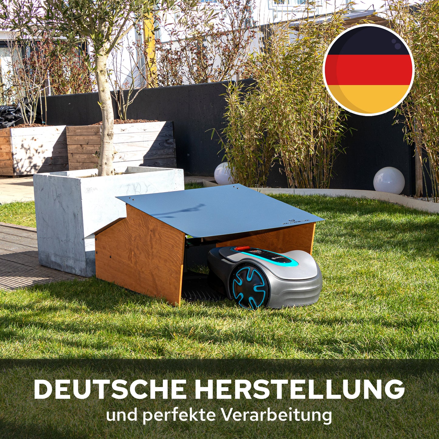 Mähroboter Garage - Edles Design