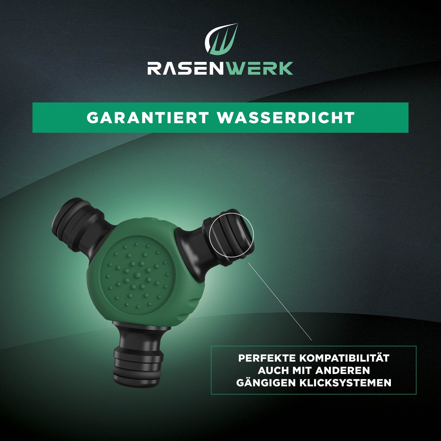 Y-Verbinder zur Schlauchabzweigung für 1/2 Zoll Steckverbinder