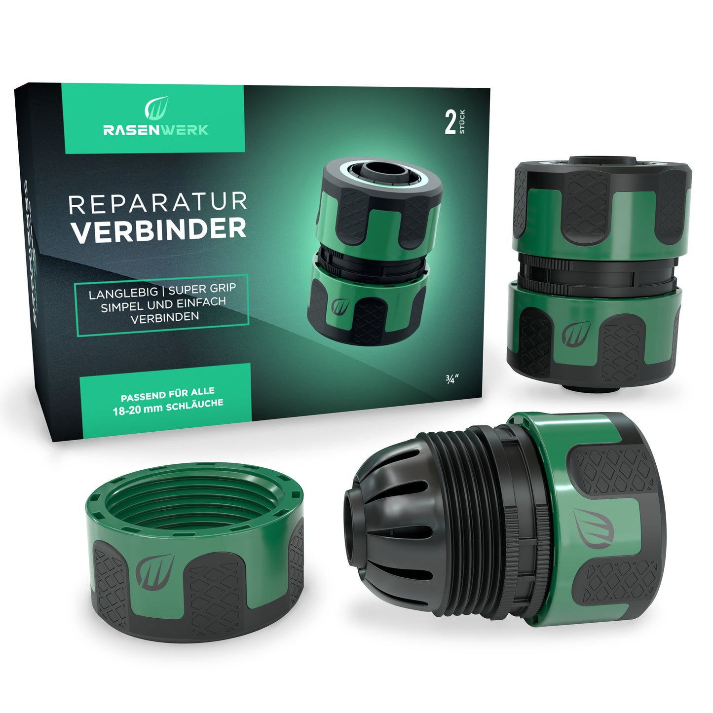Reparaturverbinder für Gartenschläuche 3/4 Zoll