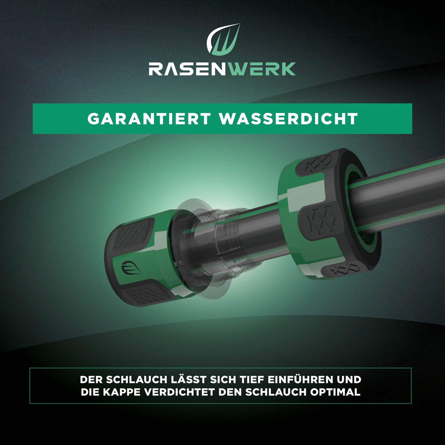 Gartenschlauch Steckverbinder mit Aquastop für 3/4 Zoll