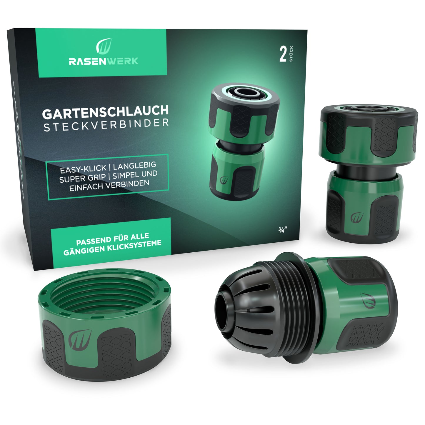 Gartenschlauch Steckverbinder für 3/4 Zoll
