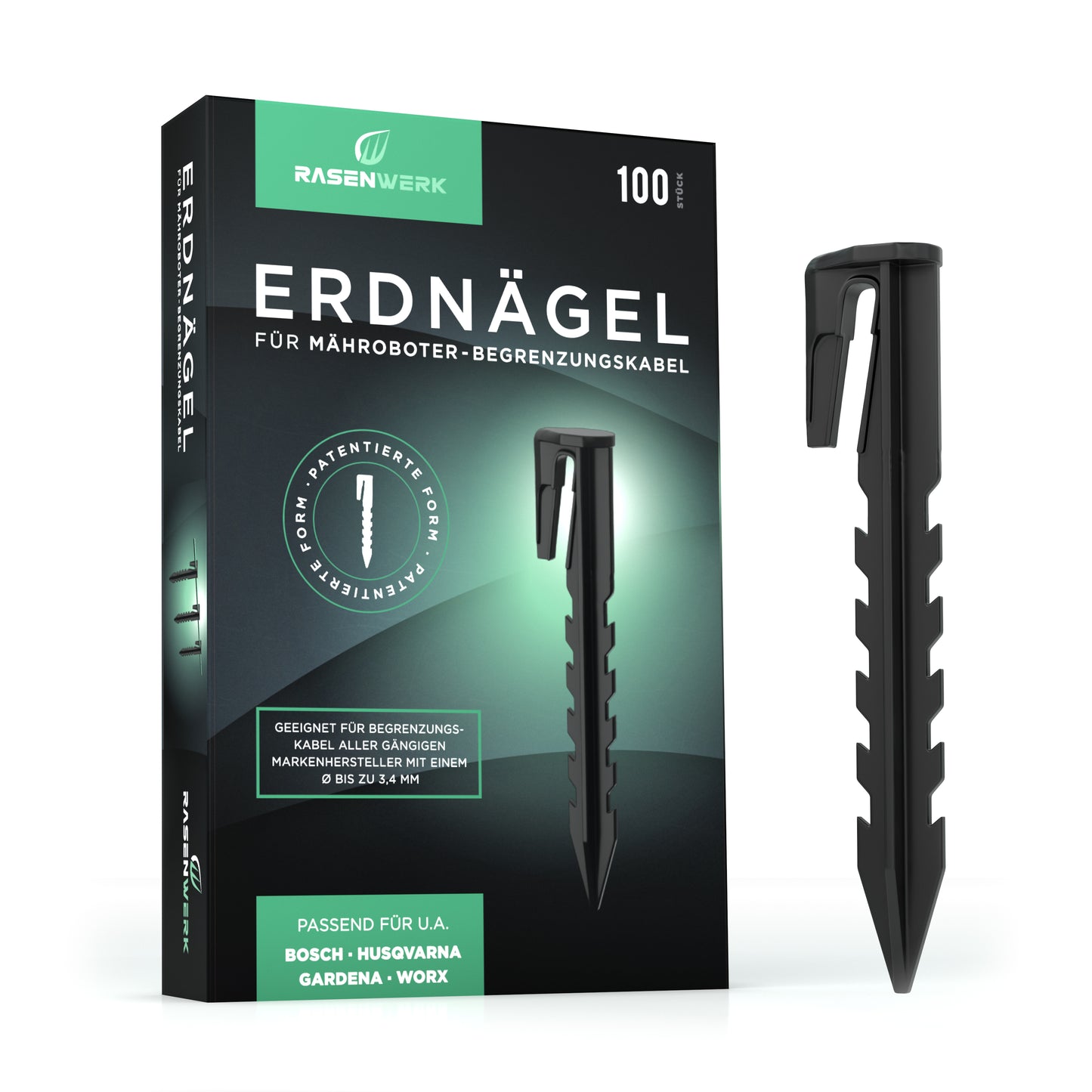 Erdnägel für Begrenzungskabel