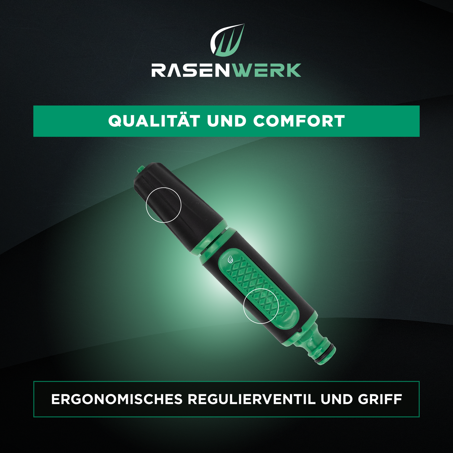 Stufenlos regulierbare Gartenspritze